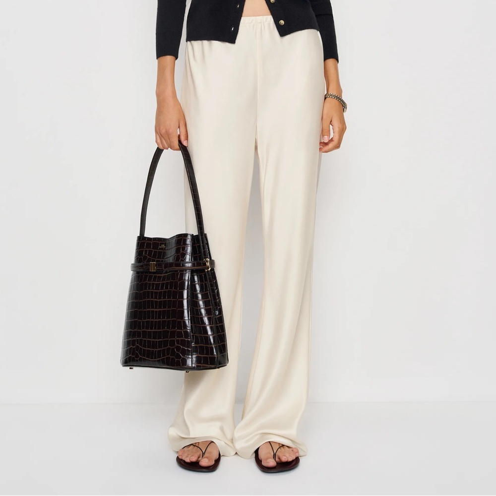 Reformation Gale Satin mid rise bias pant